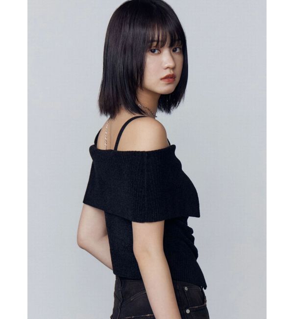 EMODA「フロントボタンオフショルダーニット」|ニット・セーター|