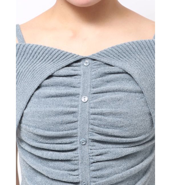 EMODA「フロントボタンオフショルダーニット」|ニット・セーター|