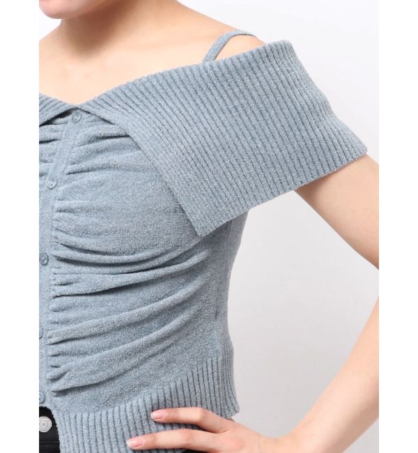 EMODA「フロントボタンオフショルダーニット」|ニット・セーター|