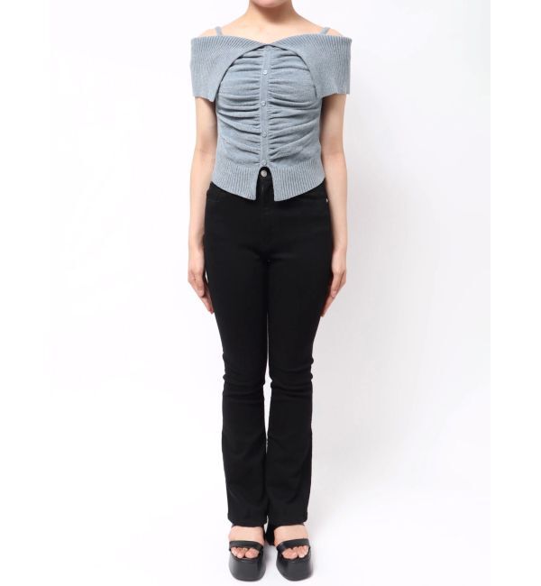 EMODA「フロントボタンオフショルダーニット」|ニット・セーター|