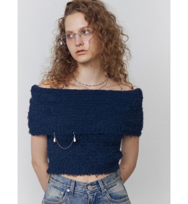 EMODA「カールシャギーパールニットタンクトップ」|ニット・セーター|