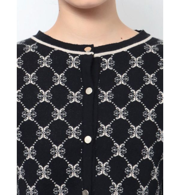 MERCURYDUO「モノグラム風カーデニットセットアップ」|カーディガン|