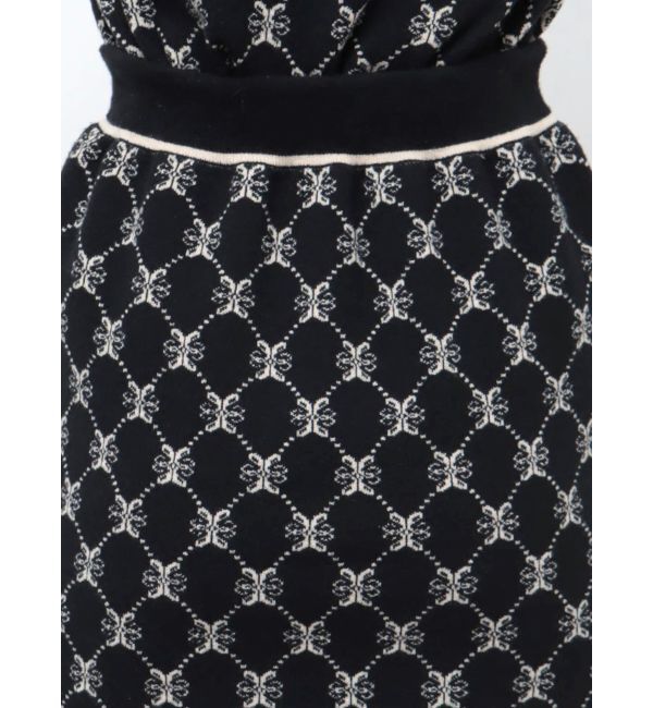 MERCURYDUO「モノグラム風カーデニットセットアップ」|カーディガン|