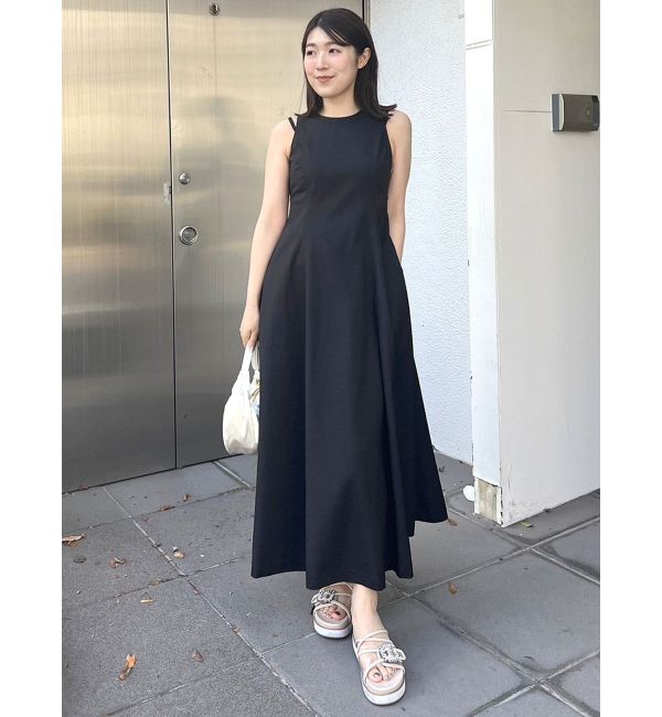 MERCURYDUO「リネンライクバックシャンカラーワンピース」|ワンピース|