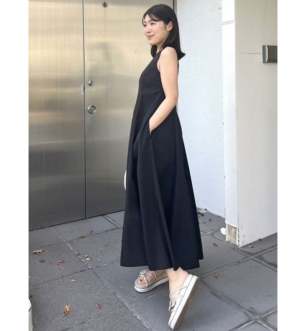 MERCURYDUO「リネンライクバックシャンカラーワンピース」|ワンピース|