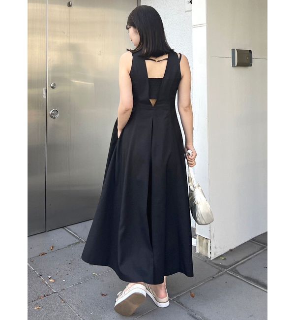 MERCURYDUO「リネンライクバックシャンカラーワンピース」|ワンピース|