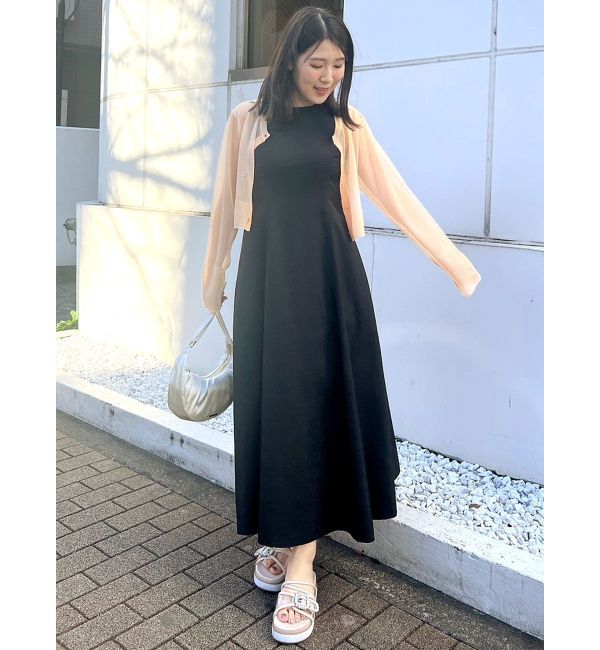 MERCURYDUO「リネンライクバックシャンカラーワンピース」|ワンピース|