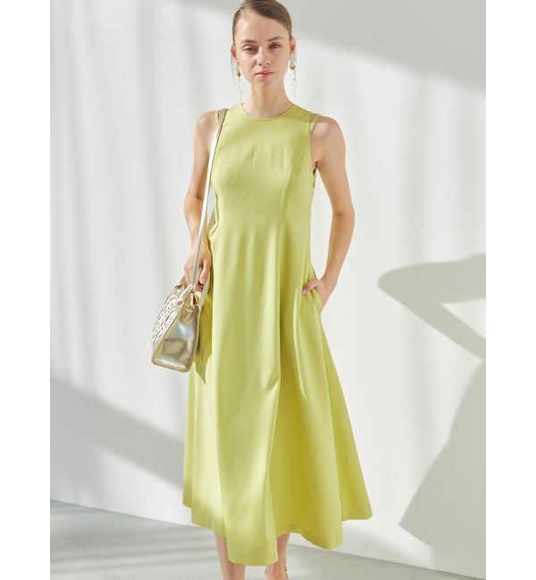 MERCURYDUO「リネンライクバックシャンカラーワンピース」|ワンピース|