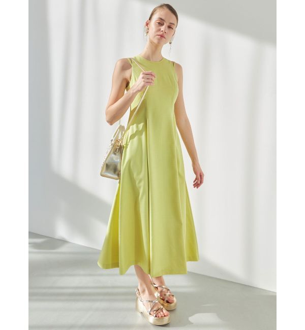 MERCURYDUO「リネンライクバックシャンカラーワンピース」|ワンピース|