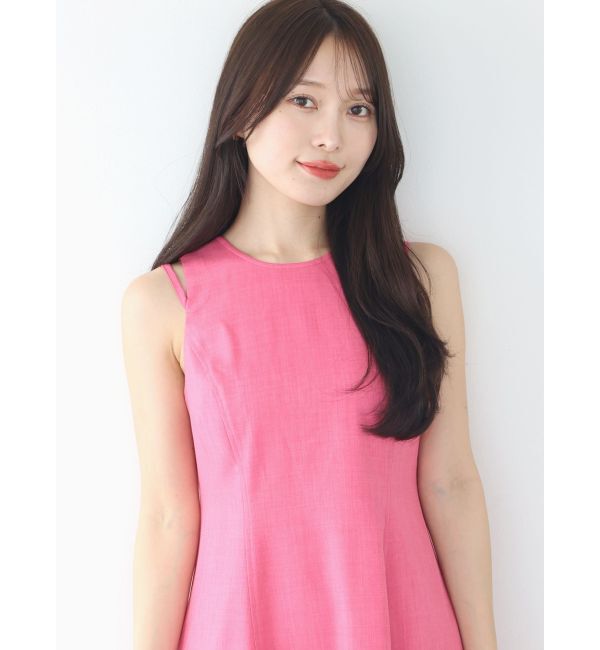 MERCURYDUO「リネンライクバックシャンカラーワンピース」|ワンピース|