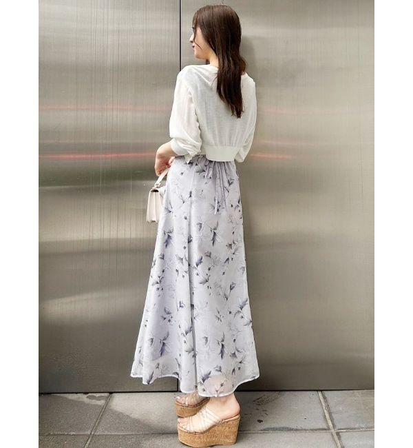 MERCURYDUO「ラメシアー5分袖カーディガン」|カーディガン|