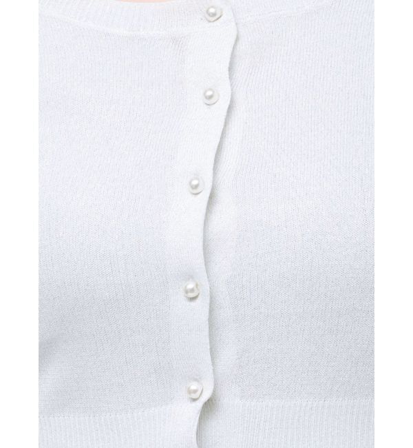 MERCURYDUO「ラメシアー5分袖カーディガン」|カーディガン|