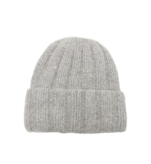 MERCURYDUO「スパンコールニットビーニー」|ニット帽|