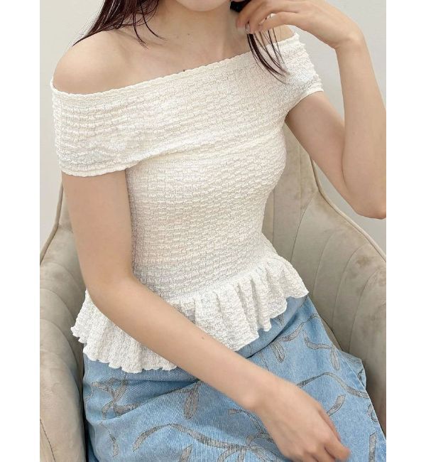 MERCURYDUO「カットソーシャーリングトップス」|Tシャツ・カットソー|