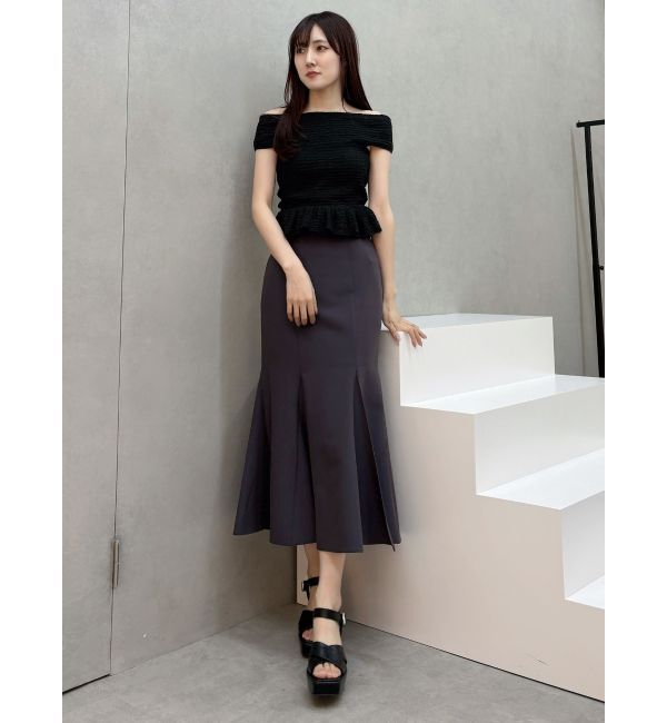 MERCURYDUO「カットソーシャーリングトップス」|Tシャツ・カットソー|