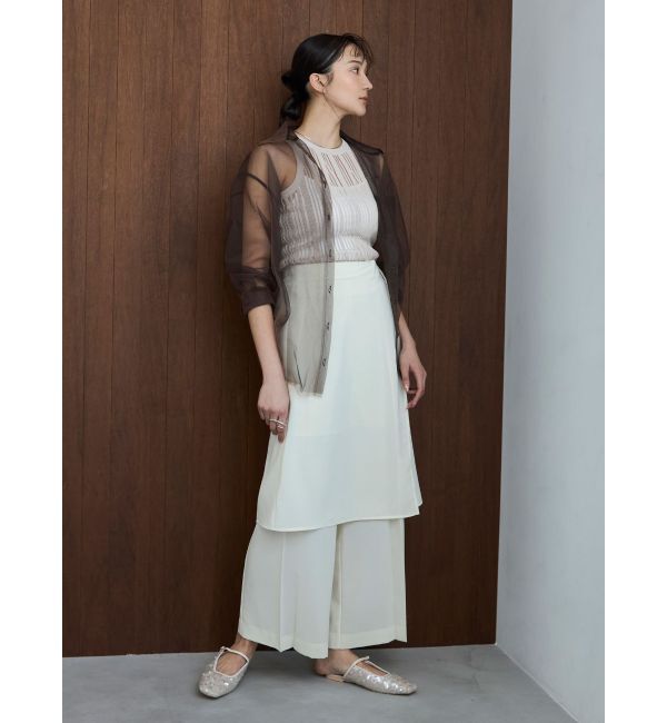 MERCURYDUO「【OUNNOUN】チュールレイヤードシャツ」|シャツ・ブラウス|