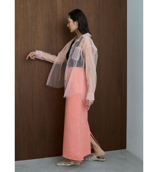 MERCURYDUO「【OUNNOUN】チュールレイヤードシャツ」|シャツ・ブラウス|