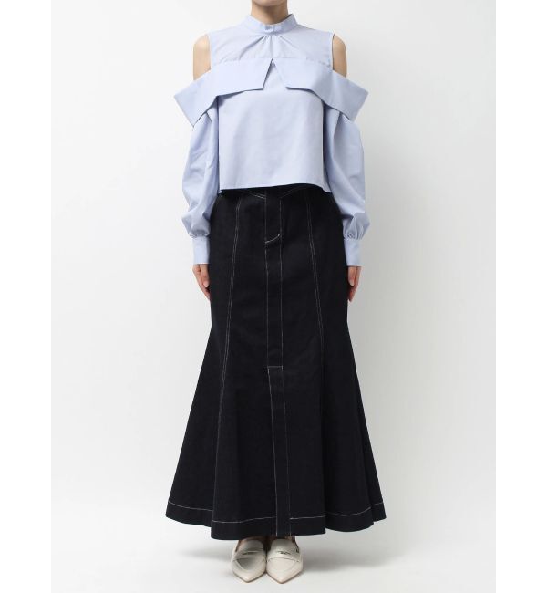 MERCURYDUO「オフショルダーボリュームスリーブブラウス」|シャツ・ブラウス|