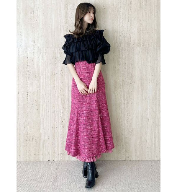 MERCURYDUO「オフショル2WAYティアードブラウス」|シャツ・ブラウス|