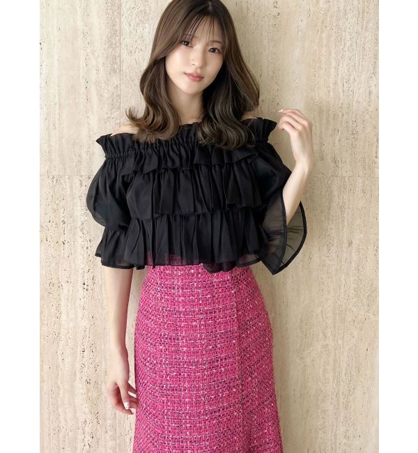 MERCURYDUO「オフショル2WAYティアードブラウス」|シャツ・ブラウス|