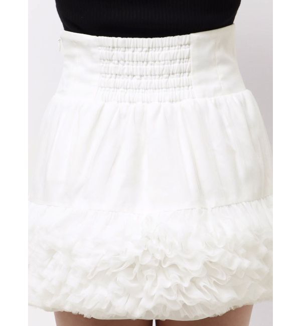 MERCURYDUO「ボリュームチュールティアードミニスカート」|スカート|