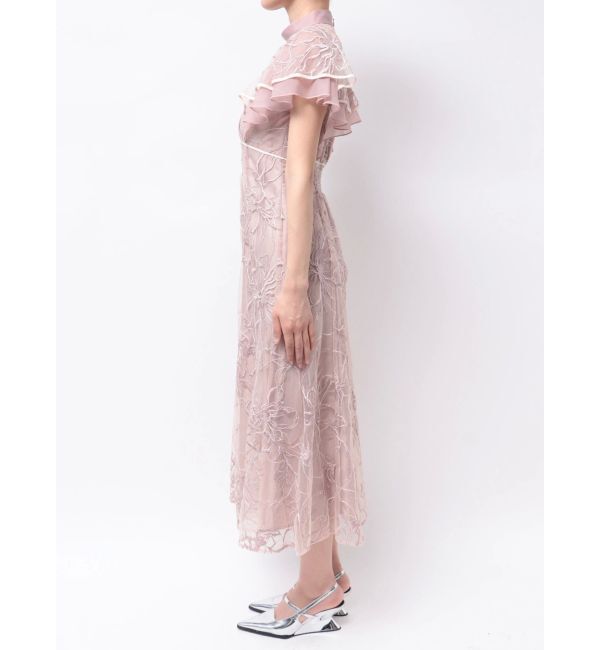 MERCURYDUO「エンブロイダリーラッフルワンピース」|ワンピース|