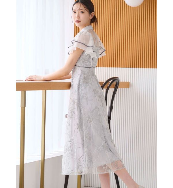 MERCURYDUO「エンブロイダリーラッフルワンピース」|ワンピース|