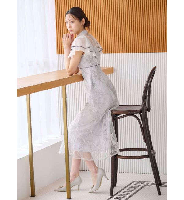 MERCURYDUO「エンブロイダリーラッフルワンピース」|ワンピース|