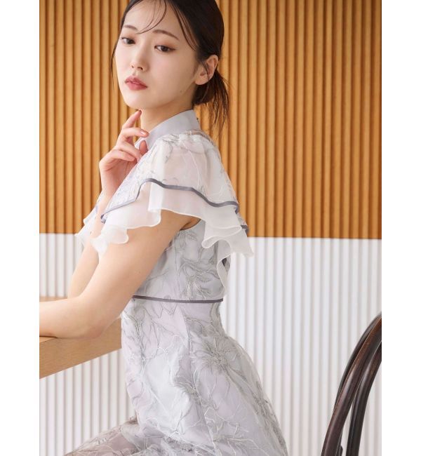 MERCURYDUO「エンブロイダリーラッフルワンピース」|ワンピース|