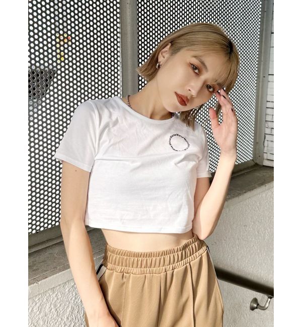 MURUA「サークルロゴクロップトTシャツ」|Tシャツ・カットソー|
