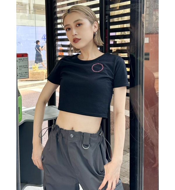 MURUA「サークルロゴクロップトTシャツ」|Tシャツ・カットソー|