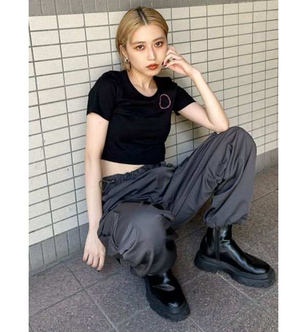 MURUA「サークルロゴクロップトTシャツ」|Tシャツ・カットソー|