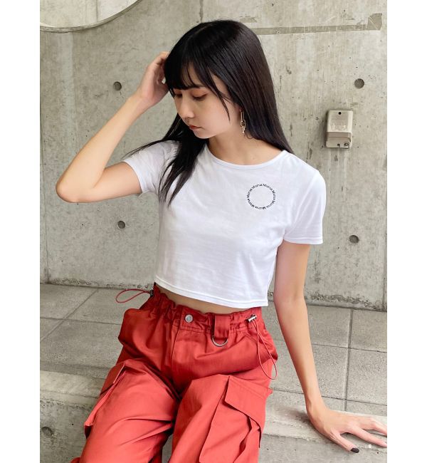 MURUA「サークルロゴクロップトTシャツ」|Tシャツ・カットソー|