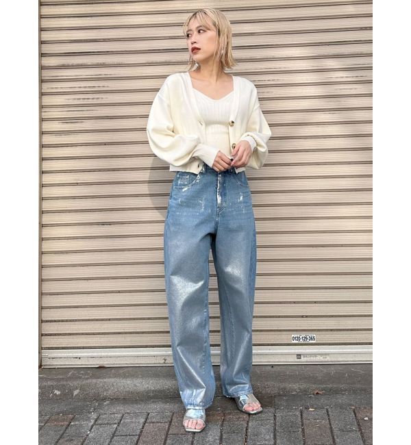 MURUA「タックヘムカーデ&times;キャミセット」|カーディガン|