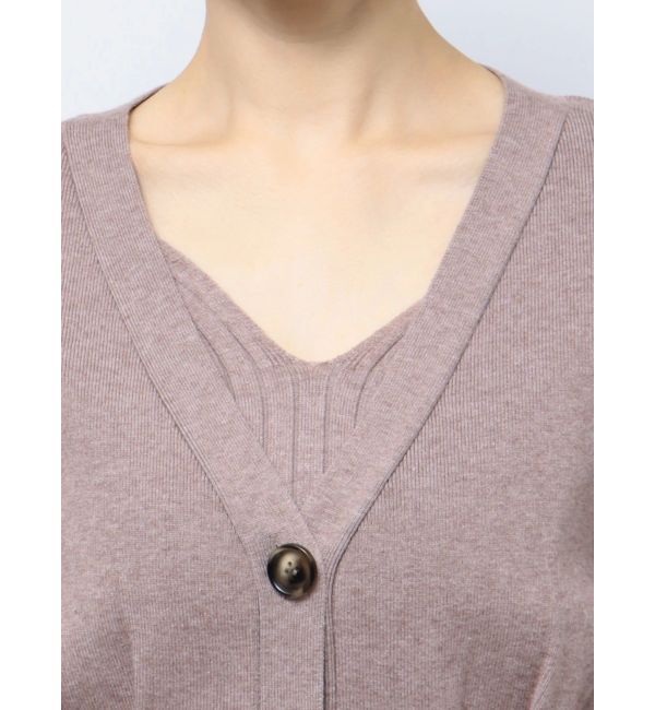 MURUA「タックヘムカーデ&times;キャミセット」|カーディガン|