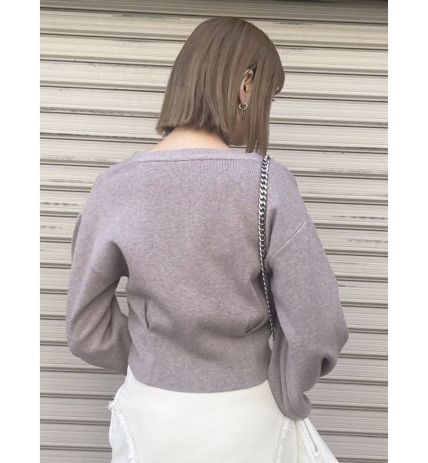 MURUA「タックヘムカーデ&times;キャミセット」|カーディガン|