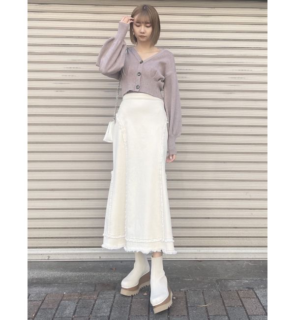 MURUA「タックヘムカーデ&times;キャミセット」|カーディガン|