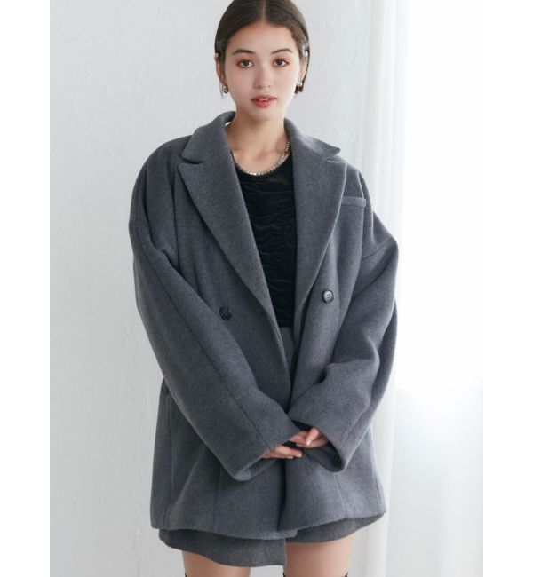 MURUA「ウール混オーバーテーラードジャケット」|テーラードジャケット|グレー