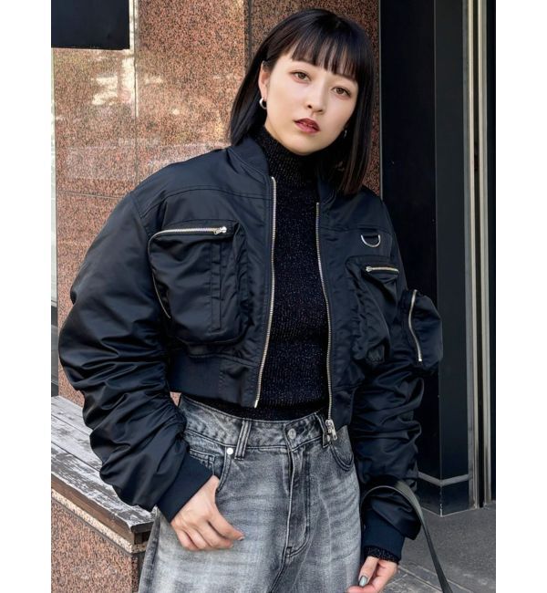 MURUA「3DポケットショートMA-1」|ブルゾン・スタジャン|