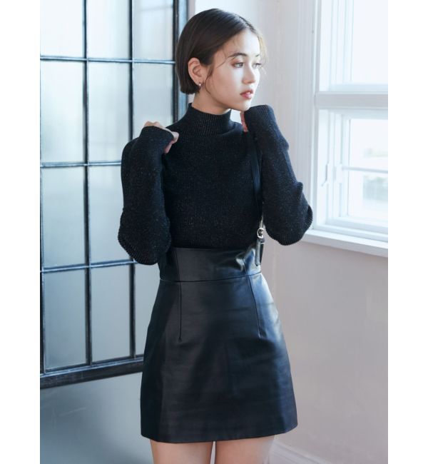 MURUA「フェイクレザーミニジャンスカ」|ワンピース|