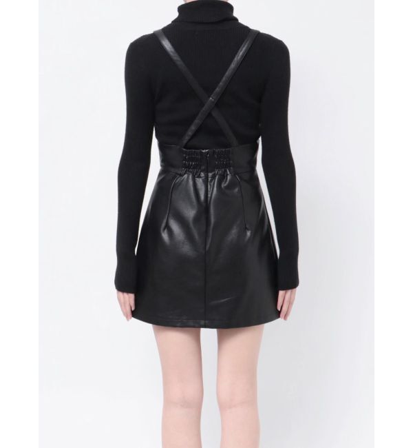 MURUA「フェイクレザーミニジャンスカ」|ワンピース|