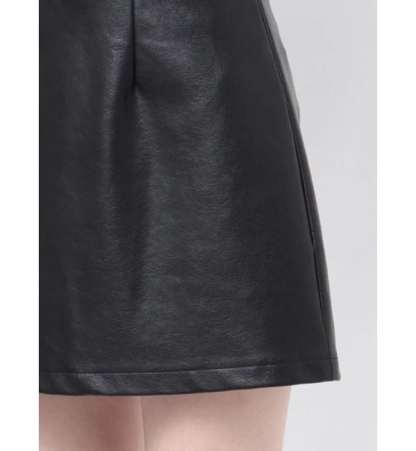 MURUA「フェイクレザーミニジャンスカ」|ワンピース|