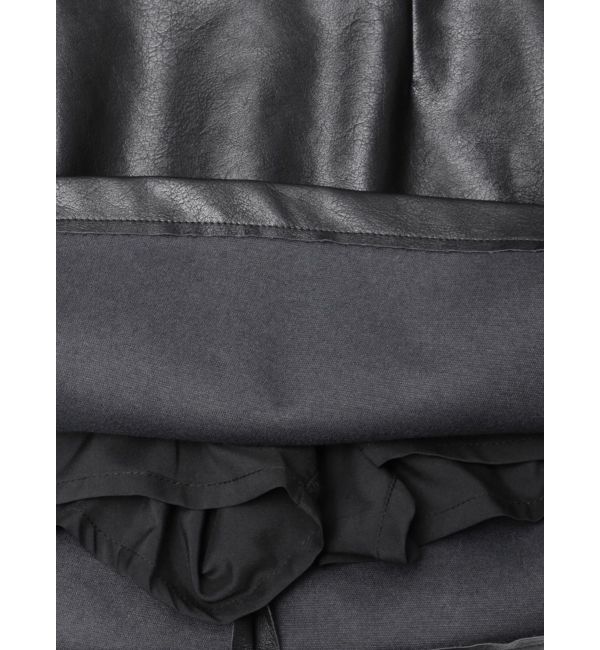 MURUA「フェイクレザーミニジャンスカ」|ワンピース|