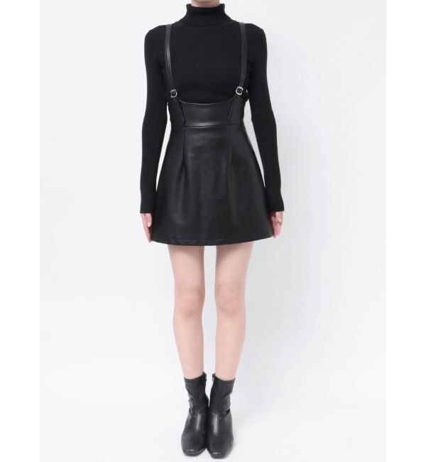 MURUA「フェイクレザーミニジャンスカ」|ワンピース|