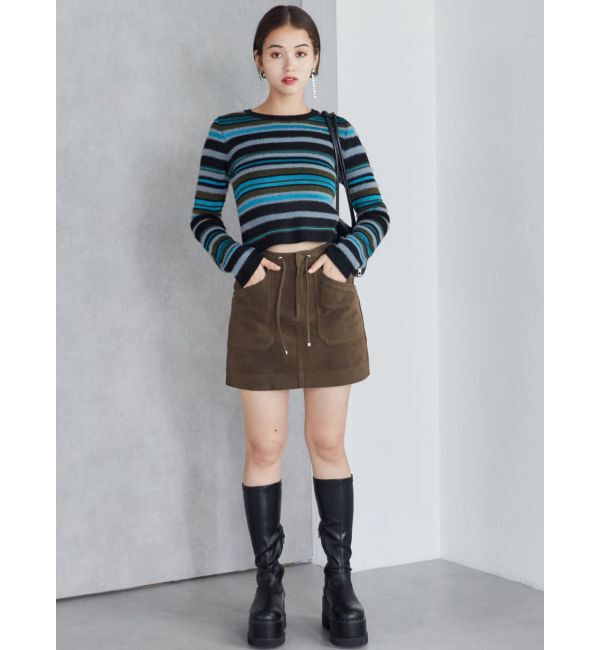 MURUA「フェイクヌバックミニスカート」|スカート|