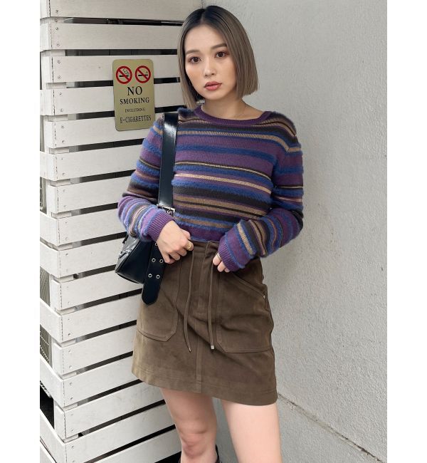 MURUA「フェイクヌバックミニスカート」|スカート|