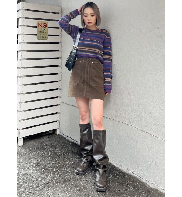 MURUA「フェイクヌバックミニスカート」|スカート|