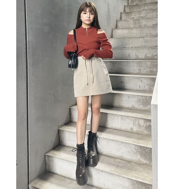 MURUA「フェイクヌバックミニスカート」|スカート|