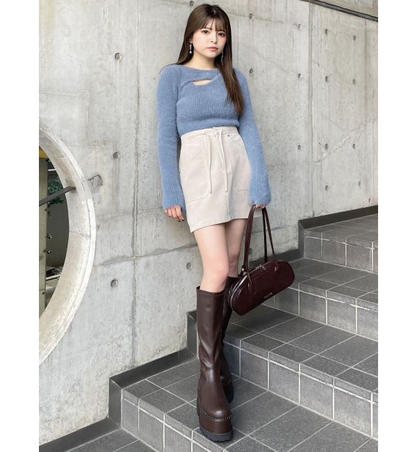 MURUA「フェイクヌバックミニスカート」|スカート|