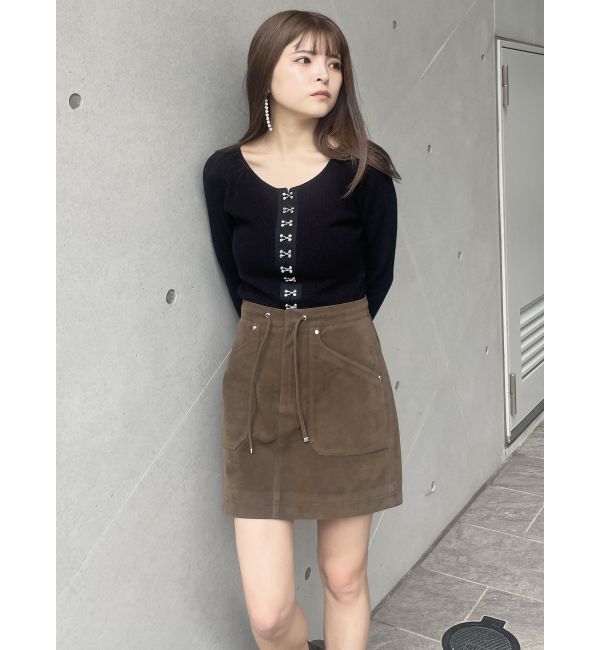 MURUA「フェイクヌバックミニスカート」|スカート|